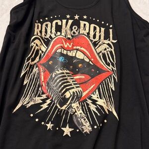 Rock & Roll Lips Graphic Dress